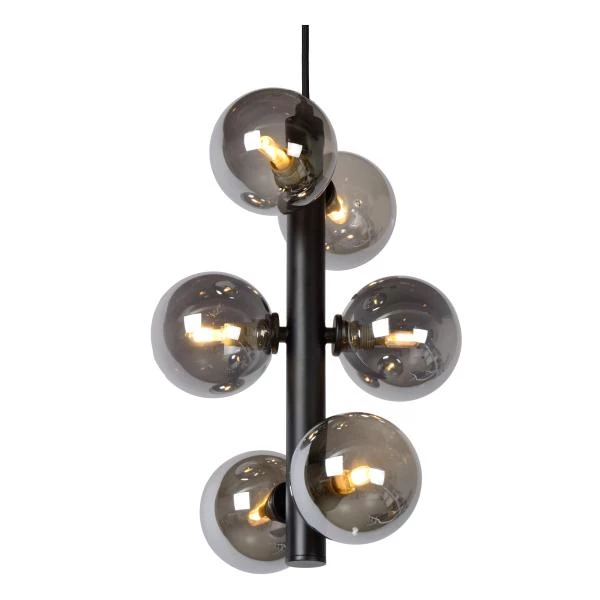 Lucide TYCHO - Hanglamp - Ø 25,5 cm - 6xG9 - Zwart - detail 3